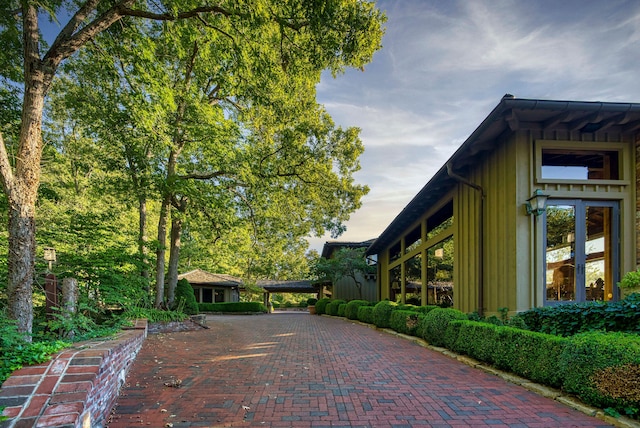 view of patio / terrace featuring a carport