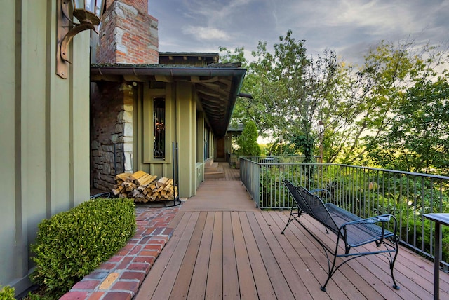 view of wooden deck