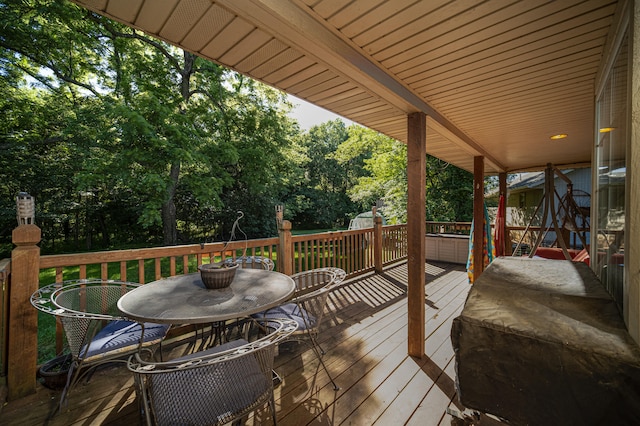 view of wooden terrace