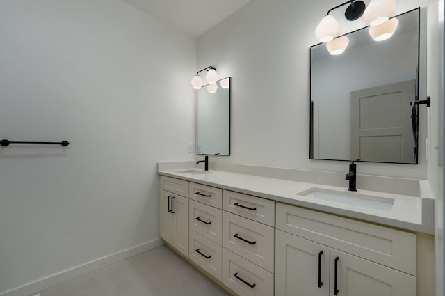 2153 E Will St, Republic, MO 65738 - full bathroom featuring tile patterned floors, baseboards, a sink, and double vanity
