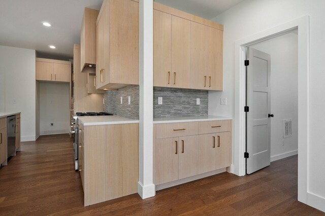 2153 E Will St, Republic, MO 65738 - kitchen featuring appliances with stainless steel finishes, visible vents, and light brown cabinetry