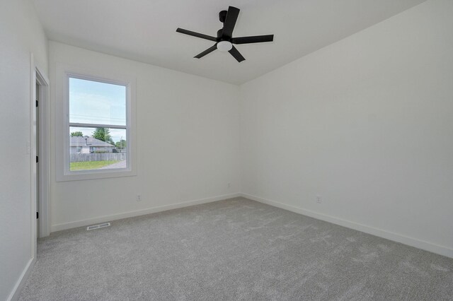 2153 E Will St, Republic, MO 65738 - spare room featuring carpet, visible vents, baseboards, and ceiling fan