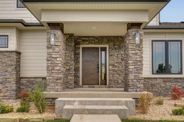 2153 E Will St, Republic, MO 65738 - property entrance with stone siding and covered porch