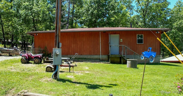 exterior space with a lawn