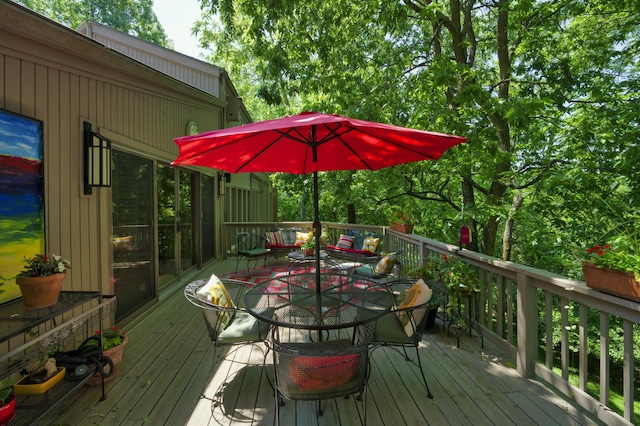 view of wooden deck