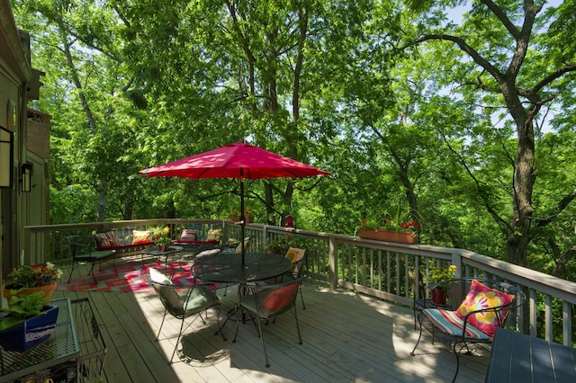 view of wooden terrace