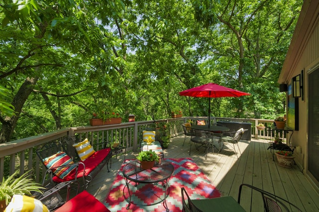 view of wooden deck