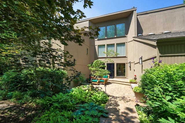 rear view of property with a patio area