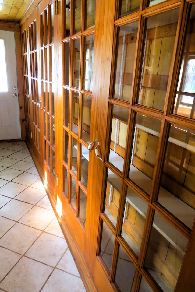 interior space with tile patterned flooring