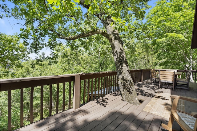 view of wooden terrace