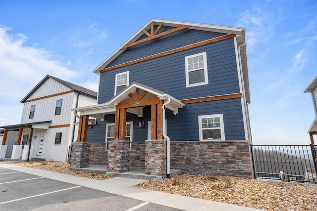 view of front of house with covered porch