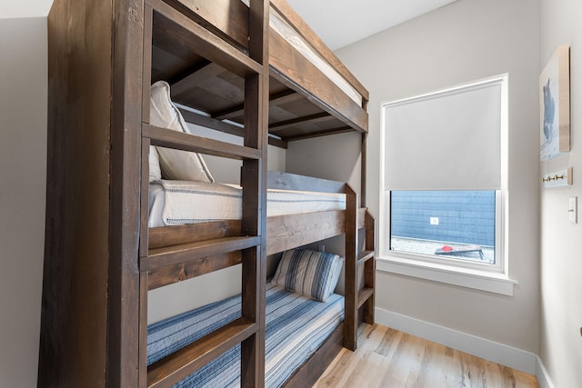 bedroom featuring light hardwood / wood-style floors