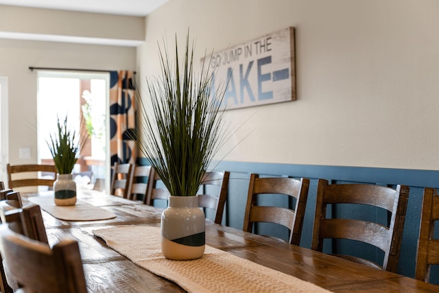 view of dining space