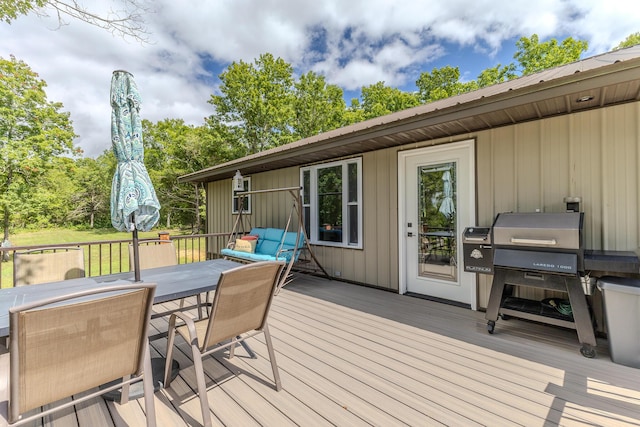 7084 Logan Rd, Hartville, MO 65667 - deck with grilling area and outdoor dining space
