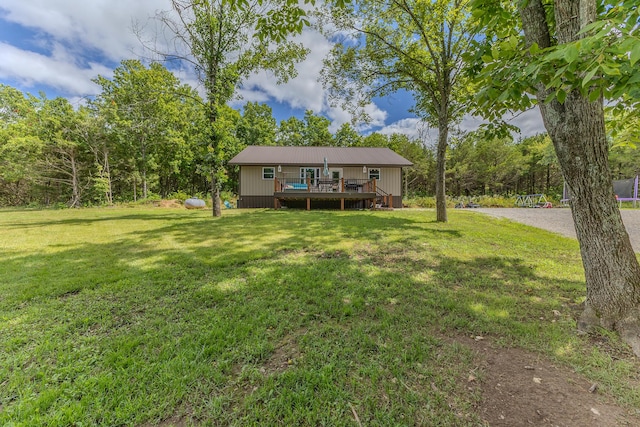 7084 Logan Rd, Hartville, MO 65667 - view of yard featuring a deck