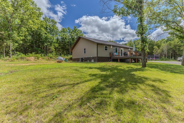 7084 Logan Rd, Hartville, MO 65667 - view of yard featuring a wooden deck