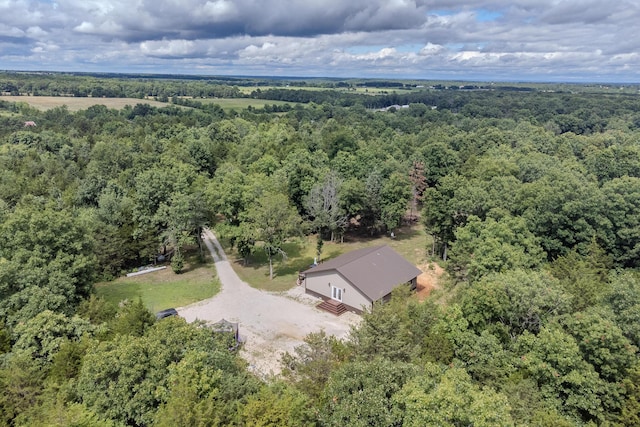 7084 Logan Rd, Hartville, MO 65667 - bird's eye view featuring a wooded view