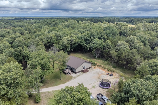 7084 Logan Rd, Hartville, MO 65667 - birds eye view of property with a forest view