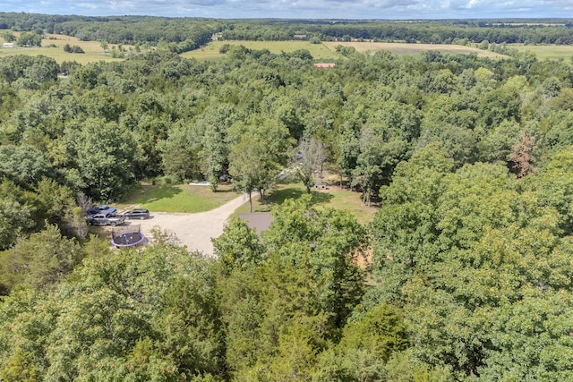 7084 Logan Rd, Hartville, MO 65667 - birds eye view of property with a forest view