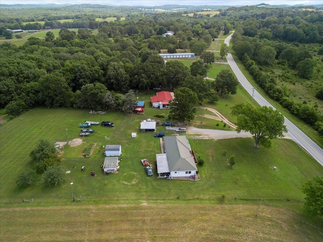 bird's eye view featuring a rural view