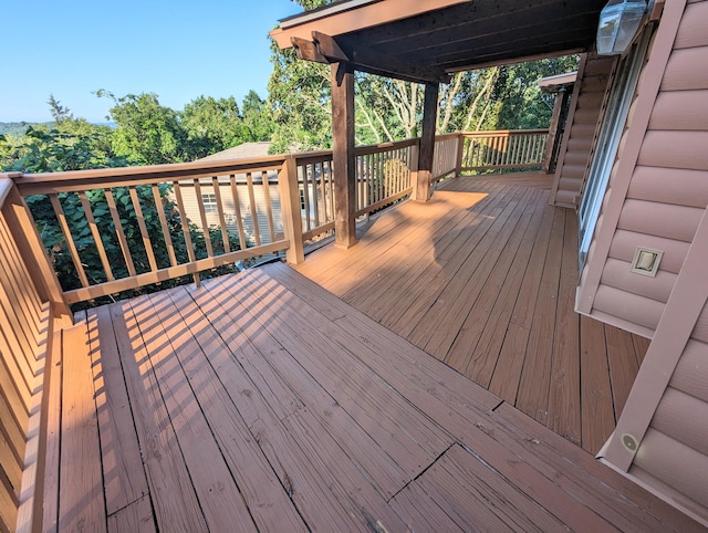 view of wooden deck