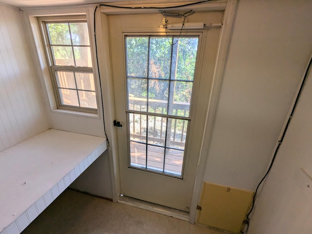 doorway with a wealth of natural light