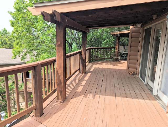 view of wooden terrace