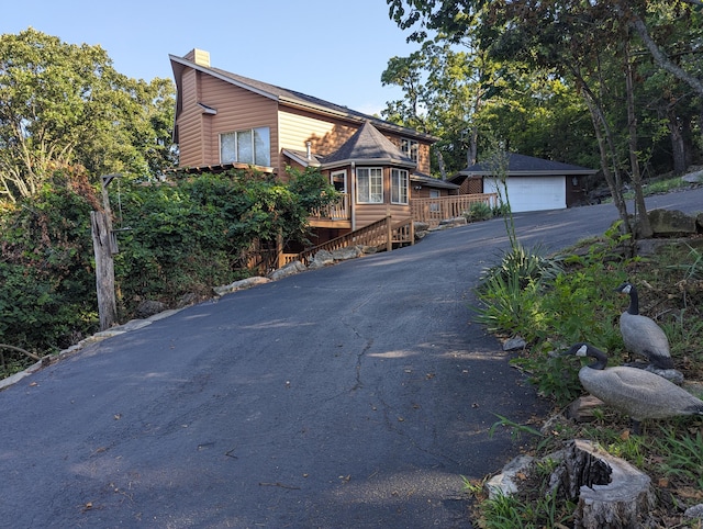 view of front of home with a garage