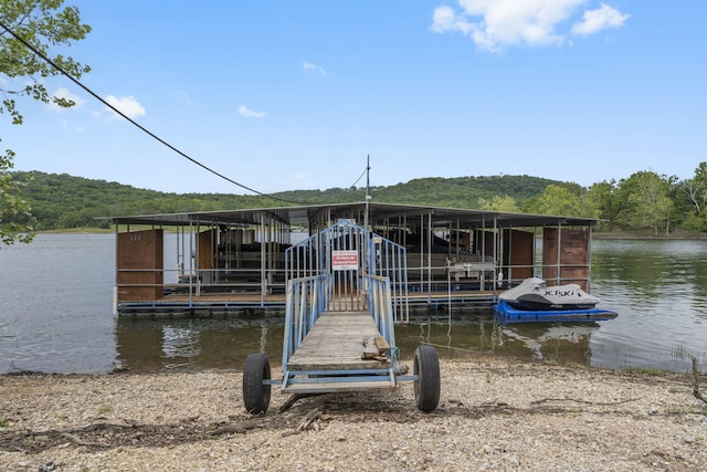 127 Kachina Trl, Branson West, MO 65737 - dock area with a water view, a wooded view, and boat lift