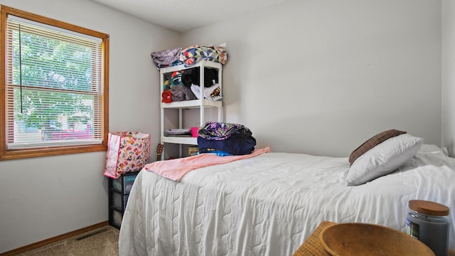 view of carpeted bedroom