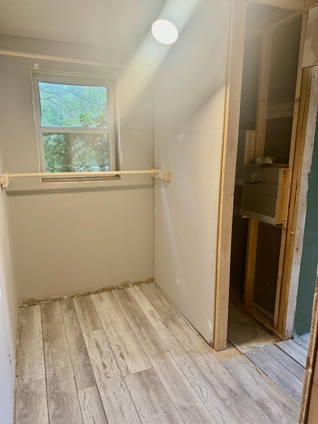 interior space featuring light wood-style floors