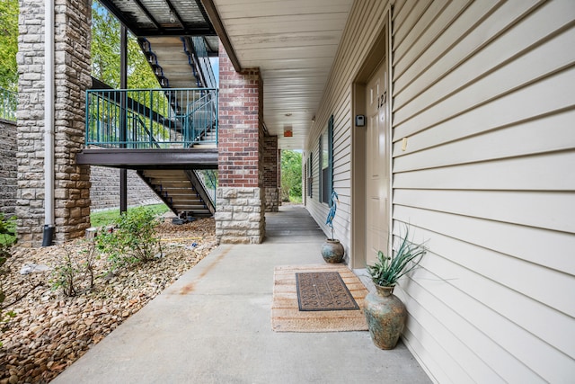 view of patio / terrace with a porch