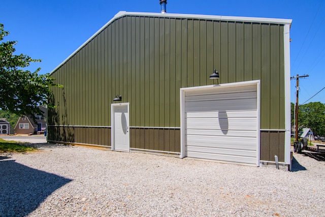 exterior space featuring wooden walls