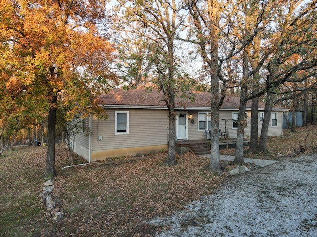 view of front facade featuring covered porch