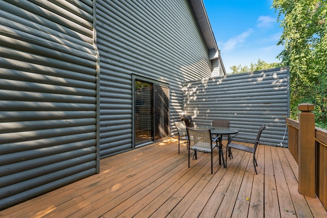 view of wooden terrace