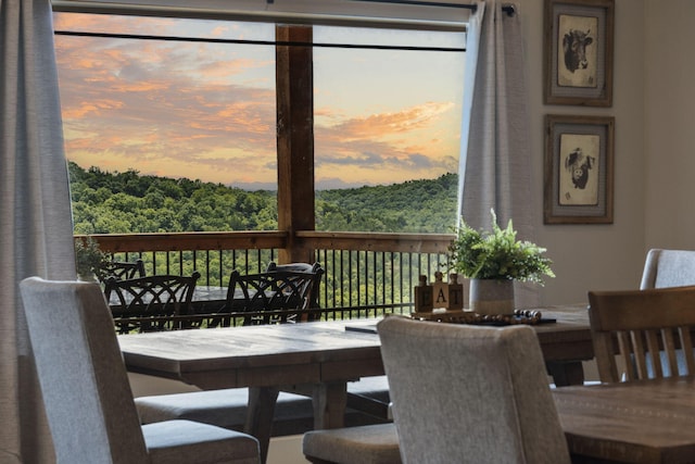 dining room with a healthy amount of sunlight