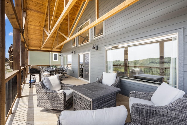 view of patio / terrace with an outdoor hangout area