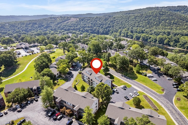 123 Bunker Ridge Dr Unit 7, Branson, MO 65616 - aerial view with a forest view and a residential view