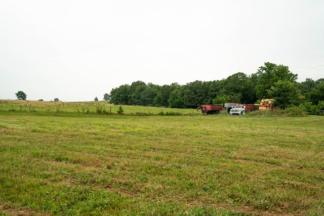 view of yard with a rural view