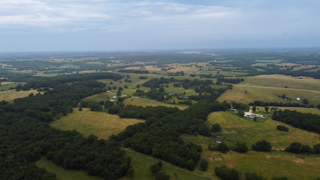 bird's eye view featuring a rural view