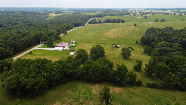 bird's eye view featuring a rural view