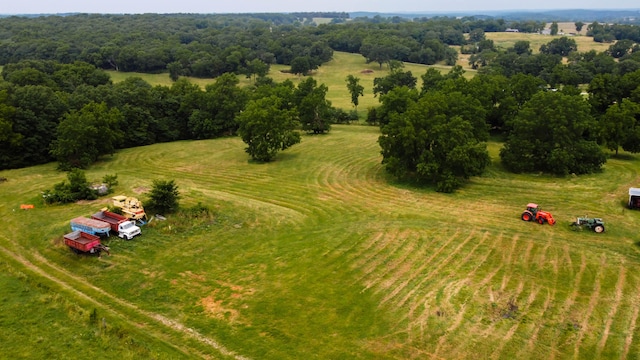 drone / aerial view featuring a rural view