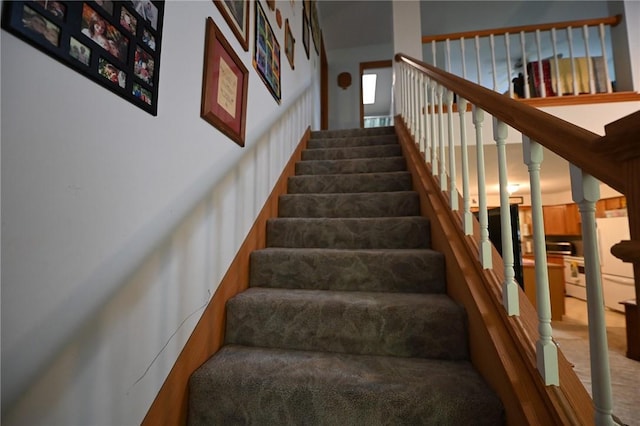 stairs with ornate columns