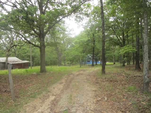 view of road with driveway