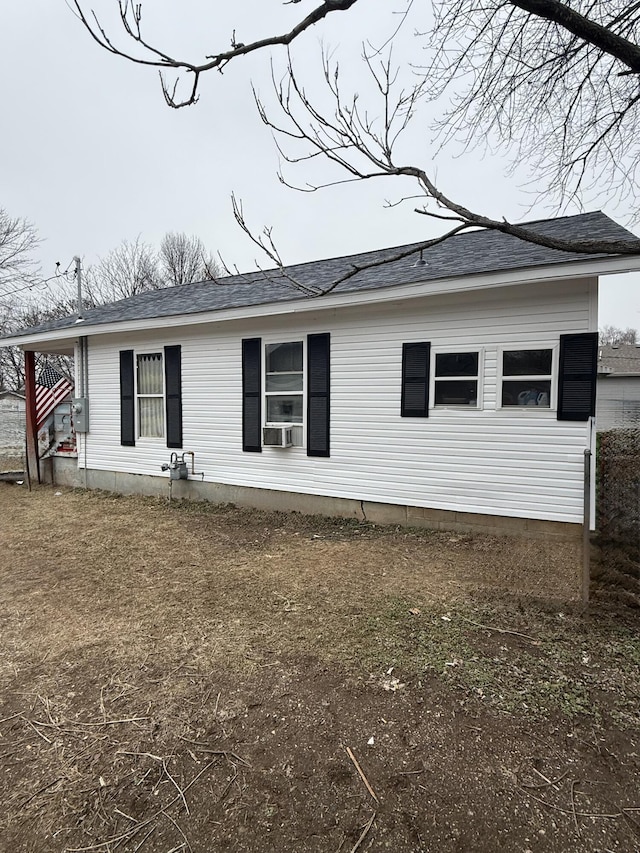 view of home's exterior featuring cooling unit