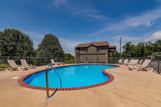 view of pool with a patio