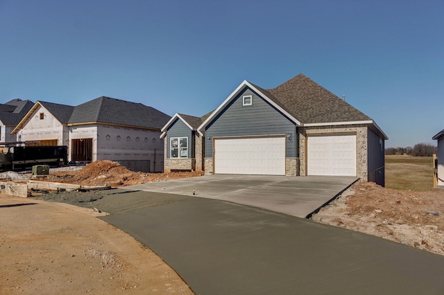 view of front of home featuring a garage