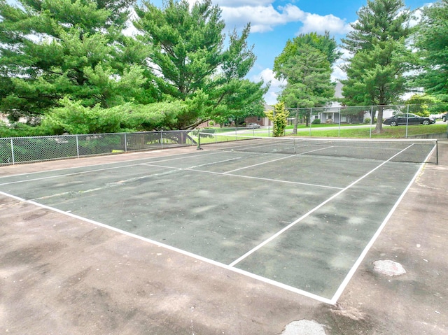 view of tennis court