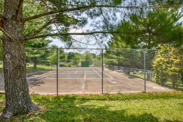 surrounding community with tennis court