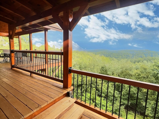 view of wooden terrace